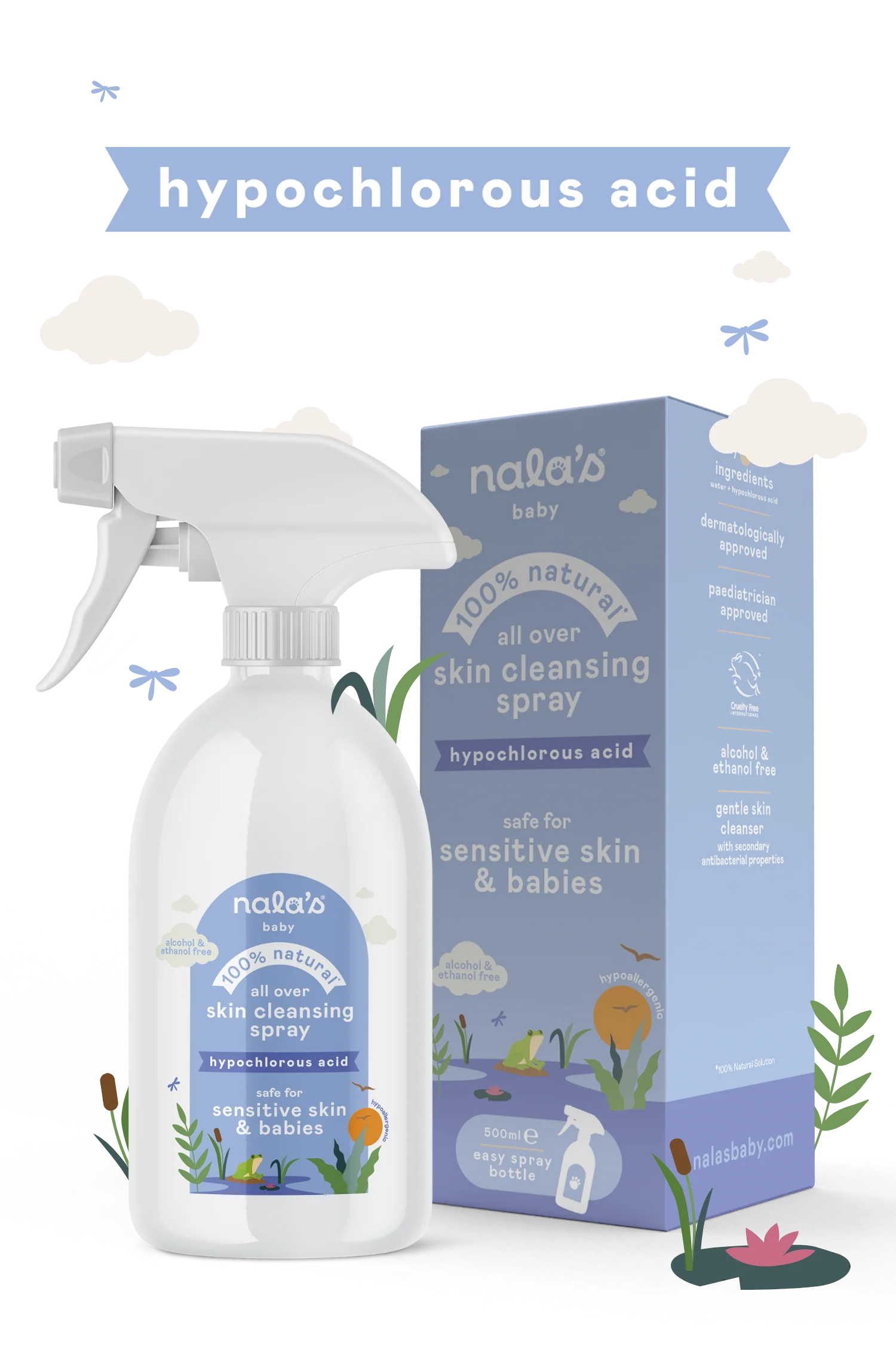 Hypochlorous Acid All Over Skin Cleansing Spray 500ml